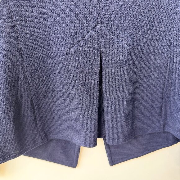 St. John Navy Blue Knit Blazer Jacket Women’s Size 4 D47 - Picture 6 of 7
